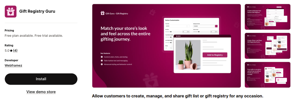 Gift registry Guru