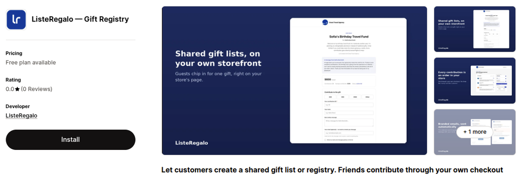 ListeRegalo — Gift Registry
